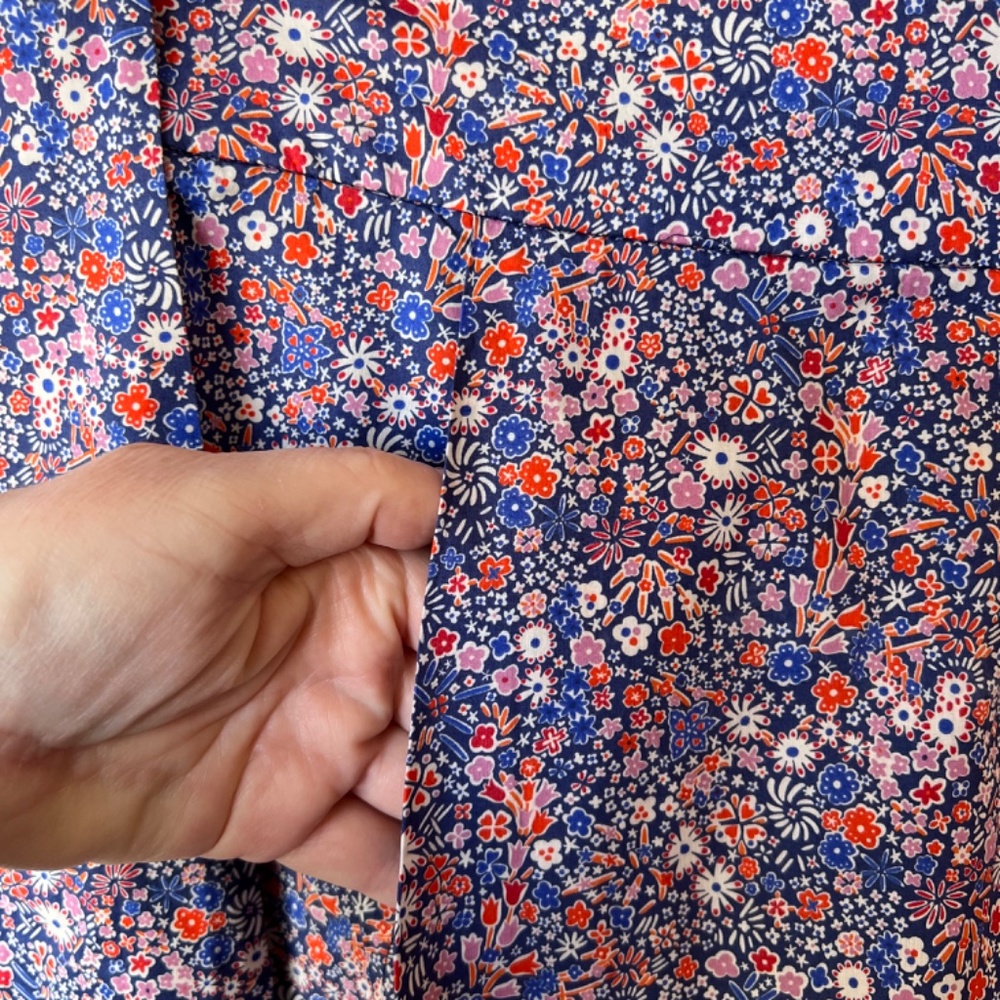 J.Crew Liberty of London Tana Lawn Floral Tie Waist Shorts Size 8 - Picture 7 of 14